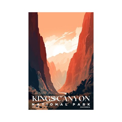 Kings Canyon National Park Poster, Travel Art, Office Poster, Home Decor | S3 - image1